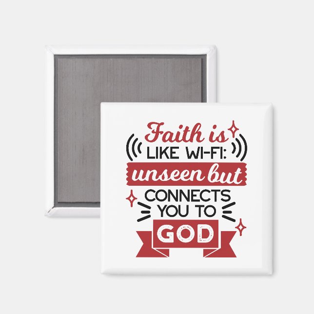 Íman A Fé É Como Wi-Fi Invisível Mas Conecta Você a Deu (Front/Back)