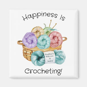 Íman A Felicidade é Crochetar Personalizado