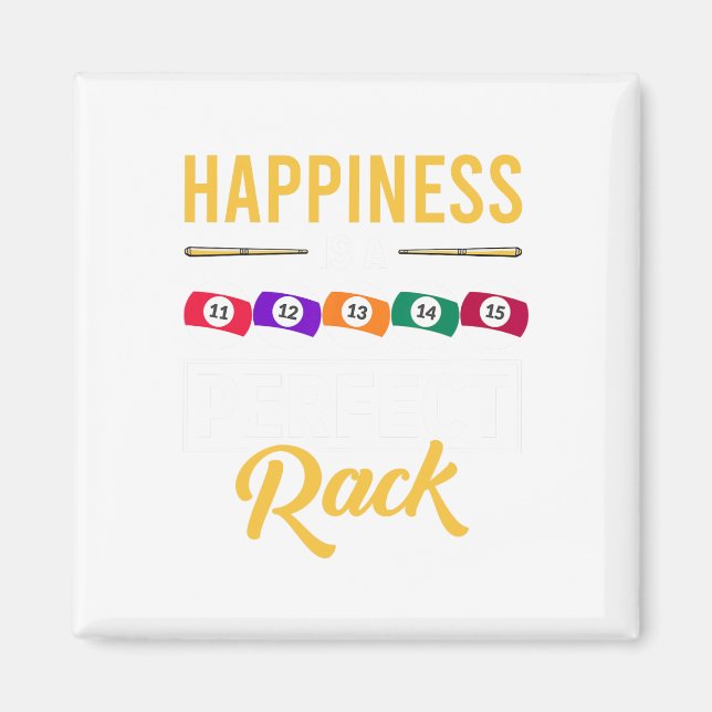 Íman A Felicidade É Um Jogo De Bilhar De Rack Perfeito  (Frente)