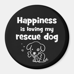 Íman A felicidade está amando meu cão do salvamento