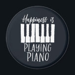 Íman A Felicidade Pianista Inspiracional está a Tocar P<br><div class="desc">Vintage e design retrô para músico,  pianista,  orquestra e amante de música. Legal e engraçada mercadoria design para pianista. Perfeito para professor de piano,  cantor e compositor. presente de Natal e excelente para neto,  mãe,  neta,  pai,  filho,  filha,  irmão,  irmã,  amigos,  colega e colega de trabalho.</div>