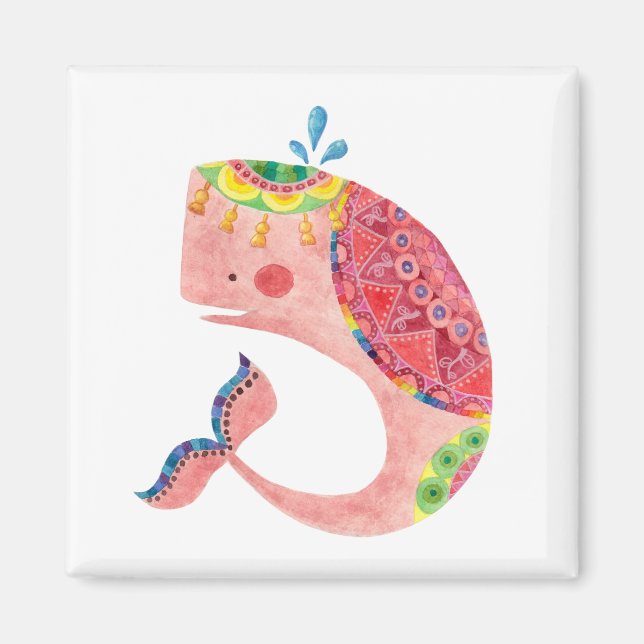 Íman A Feliz Baleia Rosa (Frente)