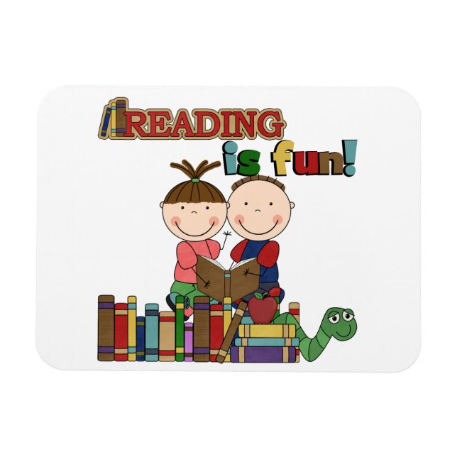 Íman A figura leitura da vara dos miúdos é divertimento (Horizontal)