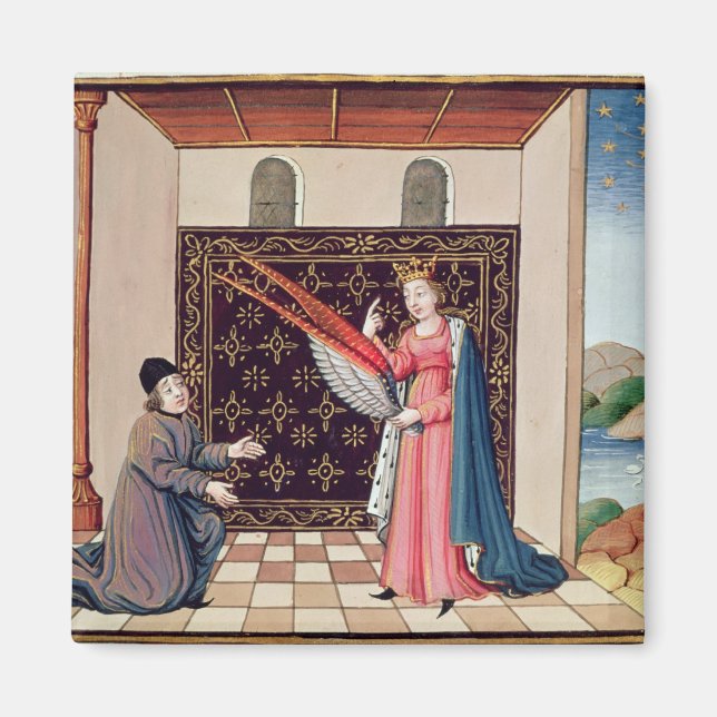 Íman A Filosofia da Senhora oferece asas de Boethius (Frente)