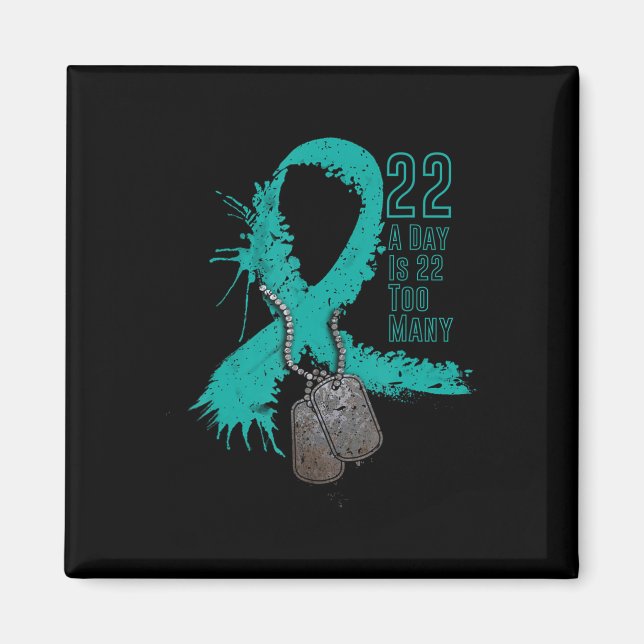 Íman A Fita De Sensibilização Do Suicídio Veterano Fita (Frente)