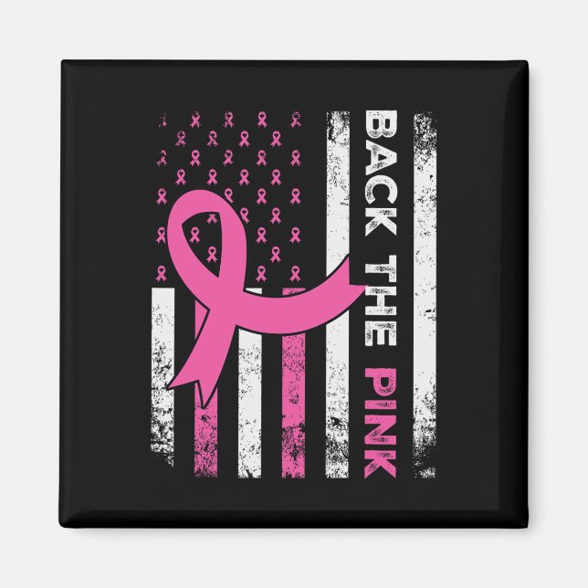 Íman A Fita Rosa, Bandeira Americana, Cancer da Mama Aw (Frente)