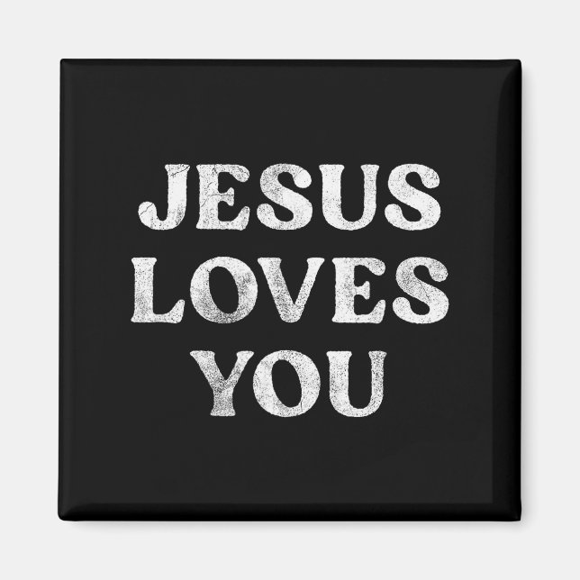 Íman A Frase Jesus Te Ama Em Um  (Frente)