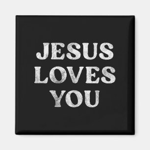Íman A Frase Jesus Te Ama Em Um Tri-blend Premium