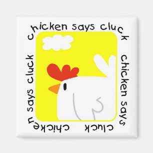 Íman A galinha diz o camiseta e os presentes do Cluck