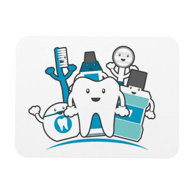 Íman A gangue dos dentes limpos (Horizontal)