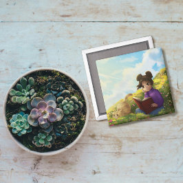 Íman A garota leitora e o imã de gatos entediados