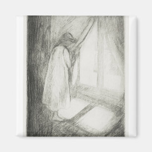 Íman A Garota Na Janela 1894 Por Edvard Munch