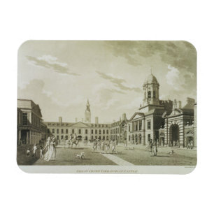 Íman A grande jarda da corte, castelo de Dublin, 1792