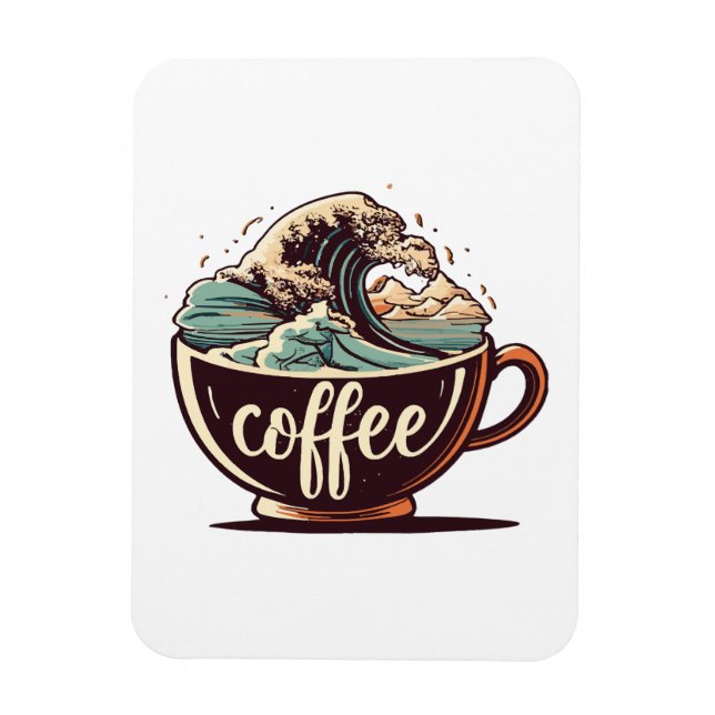 Íman A Grande Onda De Café (Vertical)