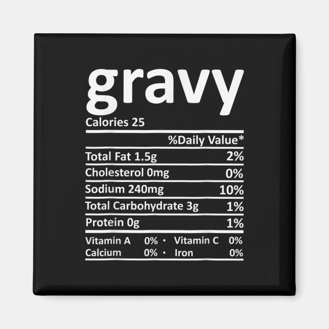 Íman A Gravy Nutrition Fala Divertido Graças ao Natal F (Frente)