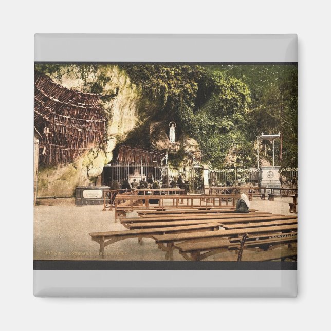 Íman A gruta de Notre Dame, Lourdes, Pirenéus, França (Frente)