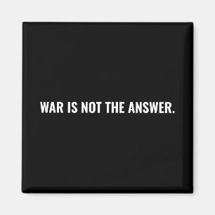 Íman A guerra não é a resposta do texto branco negro co