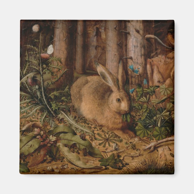 Íman A Hare in the Forest (por Hans Hoffmann) (Frente)