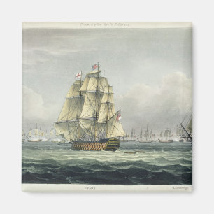 Íman A HMS Victory que navega para a linha francesa