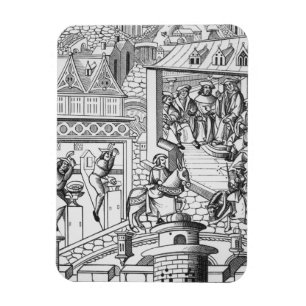 Íman A hortelã, após um woodcut 'em De l'Institution 