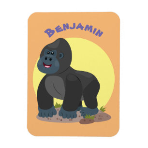 Íman A ilustração de desenhos animados de gorila, um 