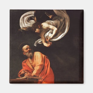 Íman A inspiração de St Matthew, Caravaggio