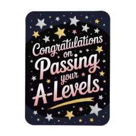 Íman A Level Exam radiant star Congratulation cards