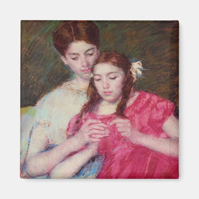 Íman A lição de crochê (duas irmãs) (Frente)