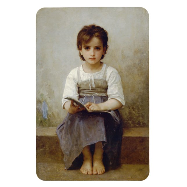 Íman "A lição difícil" William Bouguereau Magnet (Vertical)