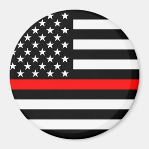 Íman A linha vermelha fina decoração da bandeira