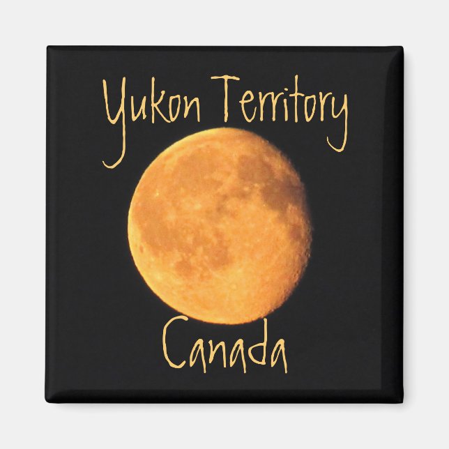 Íman A Lua Amarela Grande; Território Yukon, Canadá (Frente)