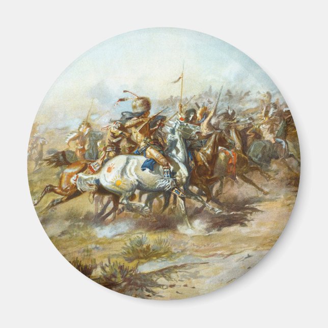 Íman A Luta Custer de Charles Marion Russell (Frente)