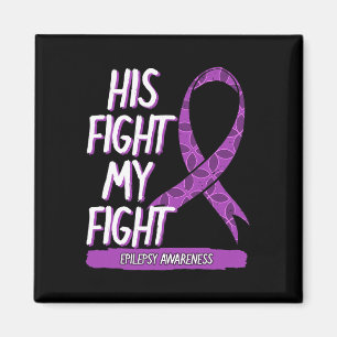 Íman A Luta Dele é Minha Luta Epilepsia Crise Laço Roxo