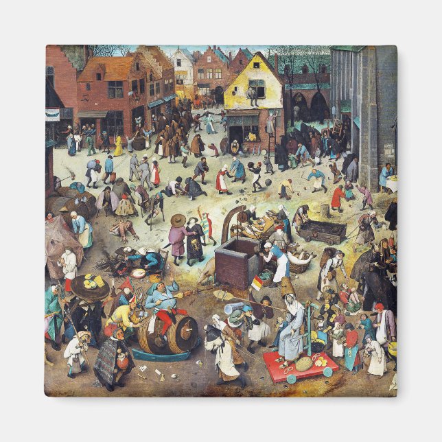 Íman A luta entre o Carnaval e a Quaresma, Bruegel (Frente)