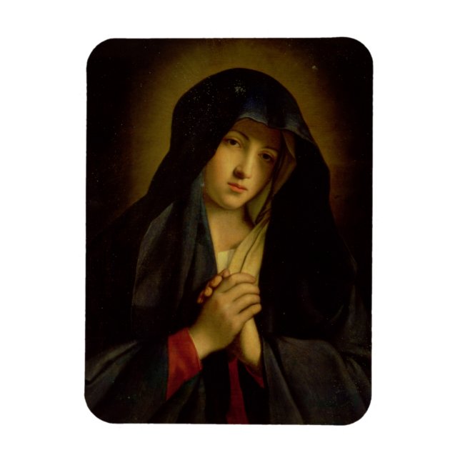 Íman A Madonna na Tristeza (óleo na canvas) (Vertical)