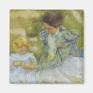 Íman A Mãe Brincando Com O Filho. c.1897, Mary Cassat