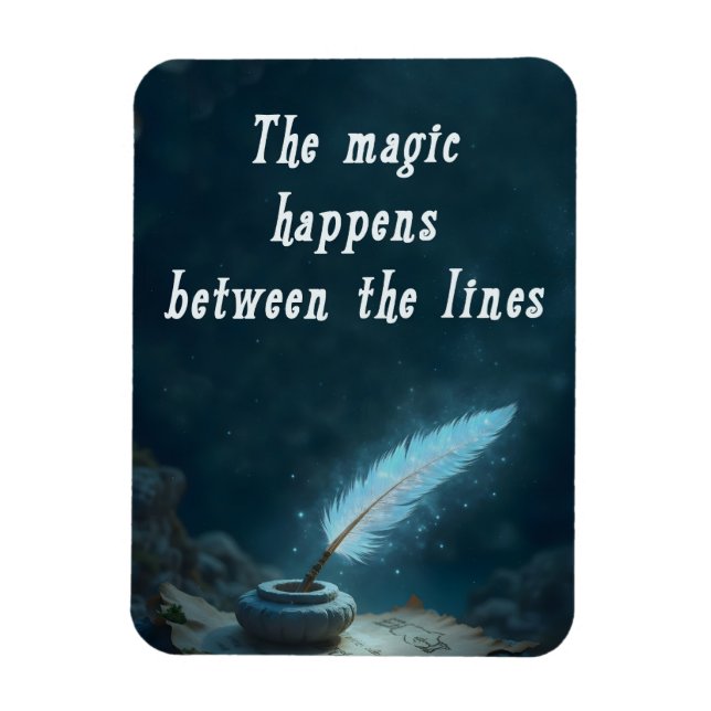 Íman "A magia acontece entre as linhas" (Vertical)
