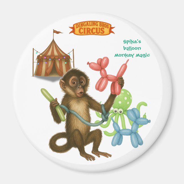 Íman A mágica do macaco de balão do Spike (Frente)