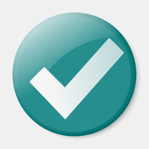 Íman A marca de verificação verde escreve o símbolo