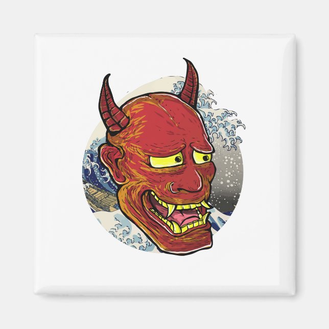 Íman A máscara de Hannya japonesa (Frente)