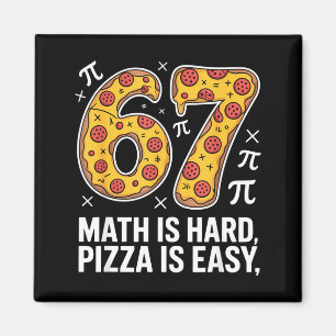 Íman A matemática é difícil, pizza é fácil dia engraçad