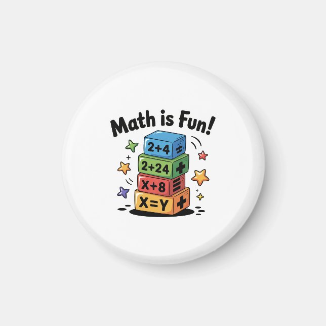 Íman A matemática é um adesivo divertido (Frente)