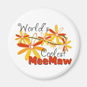 Íman A Meemaw Mais Legal do Mundo Floral