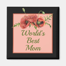 Íman A Melhor Mãe do Mundo Floral bonito