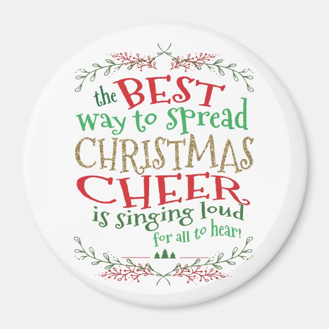 Íman A melhor maneira de espalhar o Magnet de Natal (Frente)