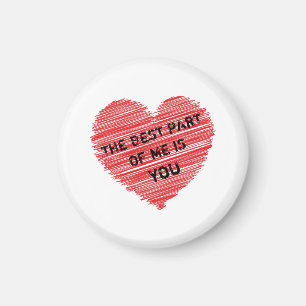 Íman A melhor parte do meu texto romântico num coração