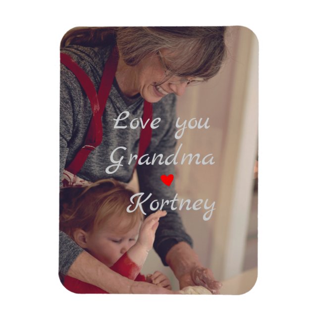 Íman A melhor vovó de colagem fotográfica que te amamos (Vertical)