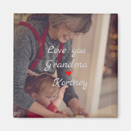 Íman A melhor vovó de colagem fotográfica que te amamos