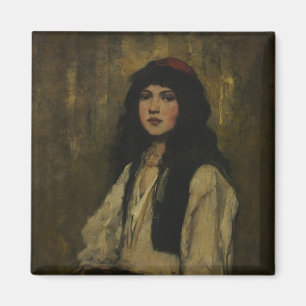Íman A menina Venetian - pintura a óleo de Frank