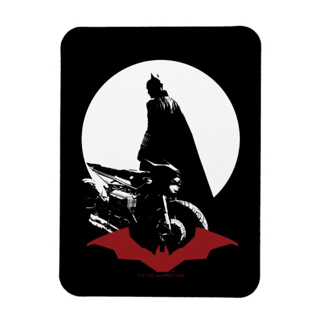 Íman A motocicleta Batman Silhouette (Vertical)